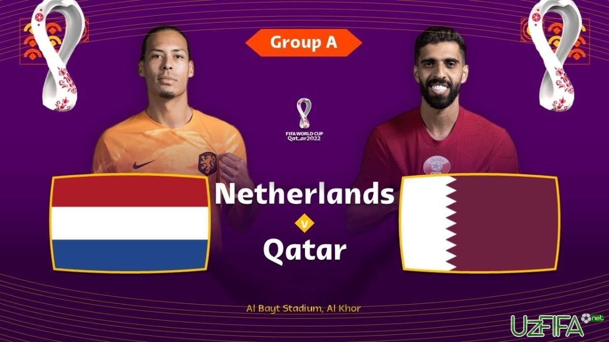               Live             JCH-2022. Niderlandiya – Qatar 0:0 (Matnli translyaciya)		- uzfifa.net.
