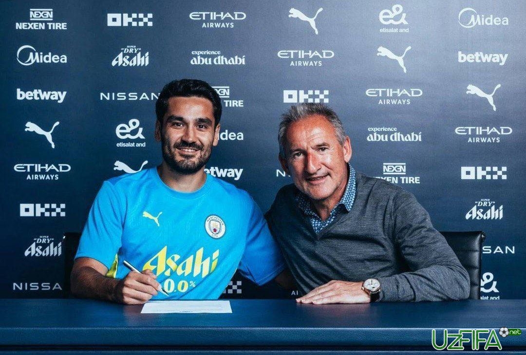                           Rasman: Ilkay Gyundogan "Manchester Siti"ga qaytdi!		- uzfifa.net.