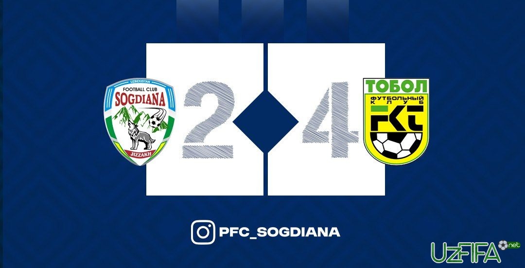 Nazorat uchrashuvi. "So'g'diyona" - "Tobol" 2:4 - uzfifa.net.