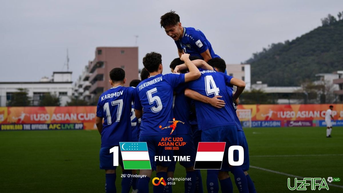                           U-20 Osiyo Kubogi. O'zbekiston ilk turda Yamanni qiyinchilik bilan mag'lub etdi		- uzfifa.net.