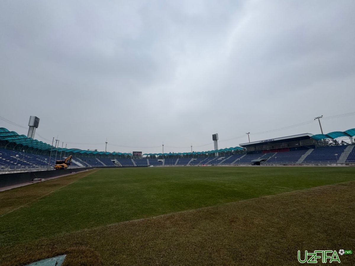               Foto             "Andijon" "Bobur Arena"ni OCHLga tayyorlamoqda		- uzfifa.net.