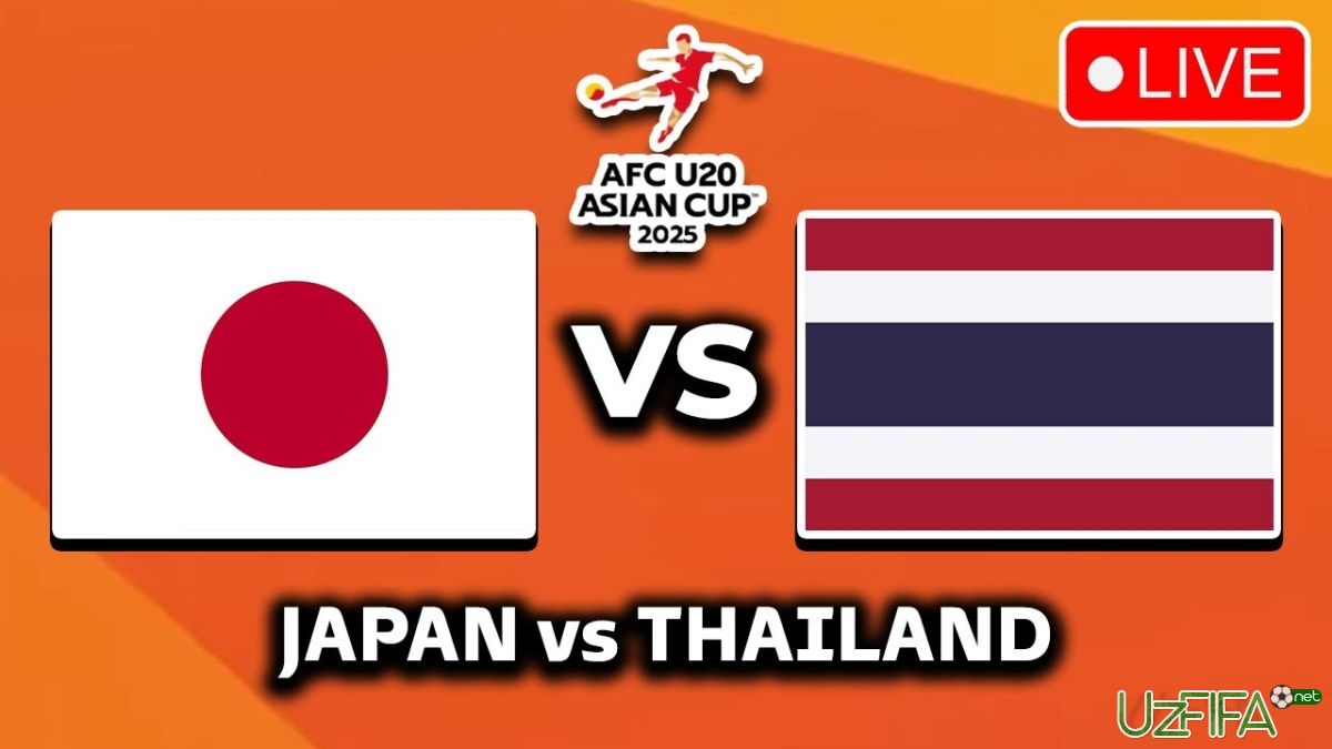               Live             U-20 Osiyo Kubogi. Yaponiya Tailandni sinovdan o'tkazmoqda		- uzfifa.net.