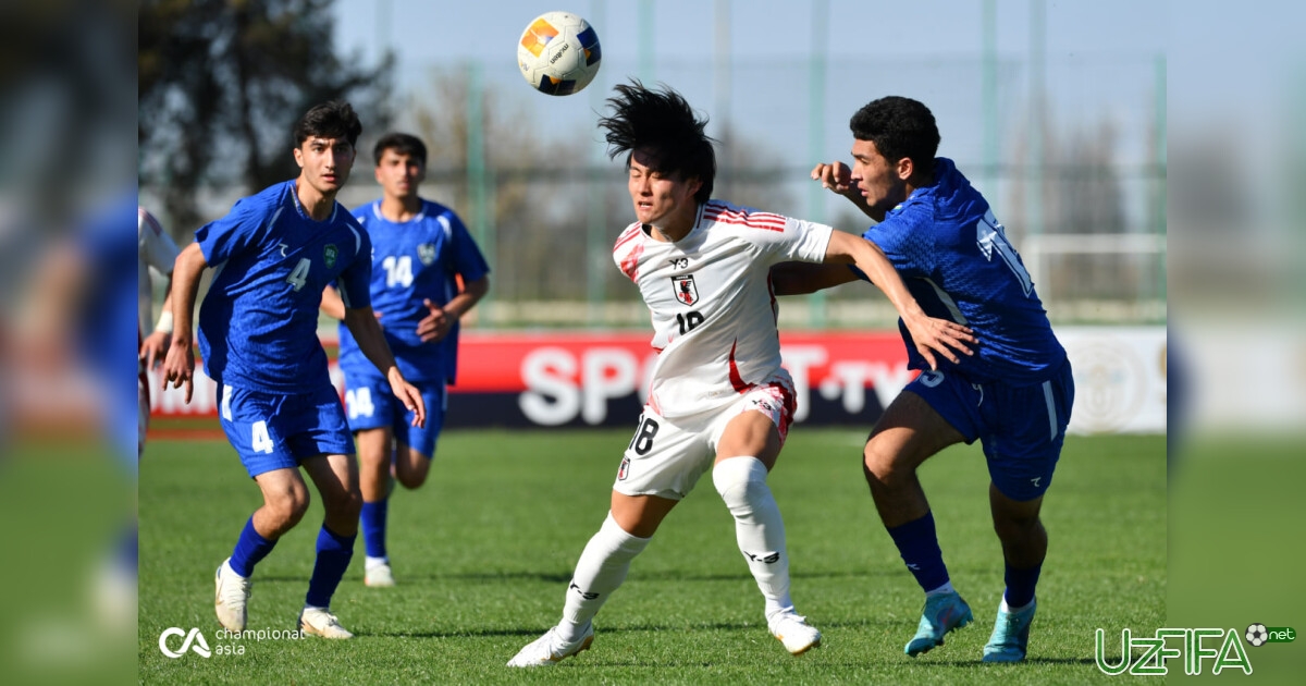 O'zbekiston U-20 terma jamoasi Yaponiyaga mag'lub bo'ldi- uzfifa.net.