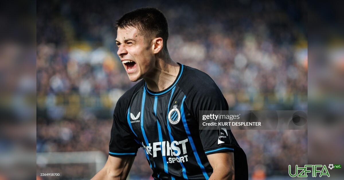 "Arsenal" "Bryugge" forvardini nishonga oldi- uzfifa.net.