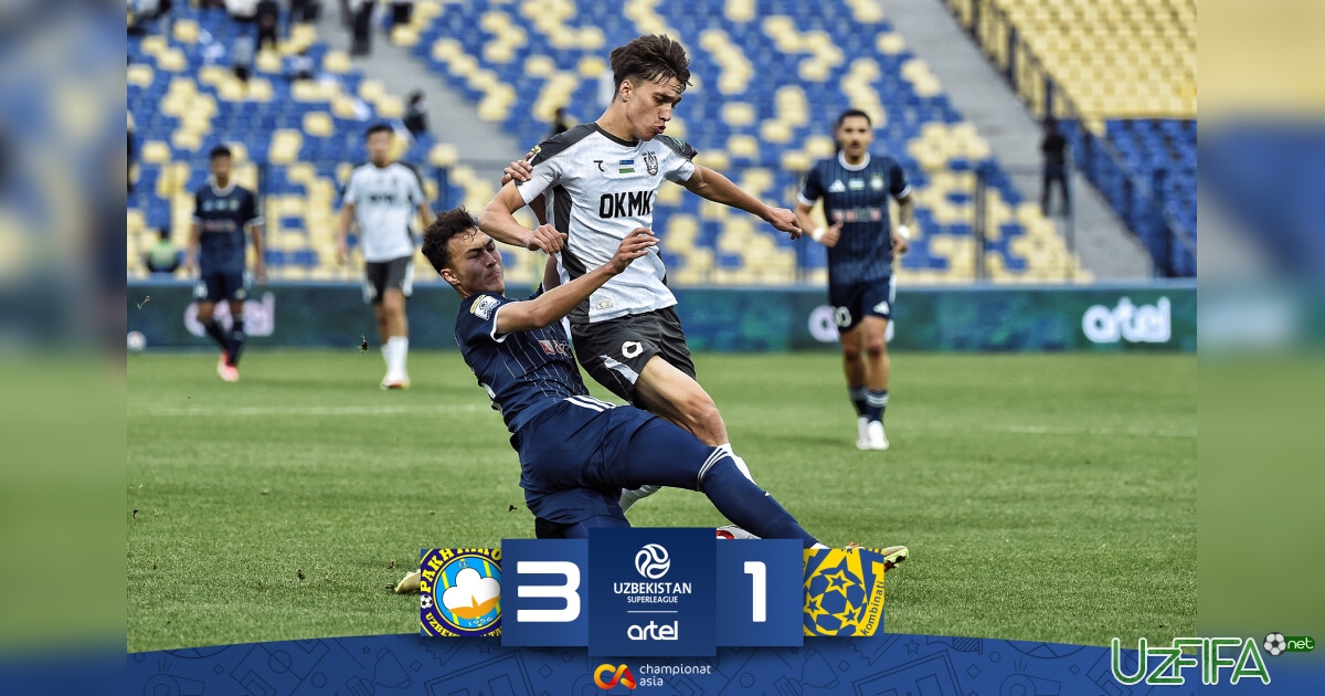 Superliga. "Paxtakor" OKMKni ishonchli hisobda mag'lub etdi- uzfifa.net.