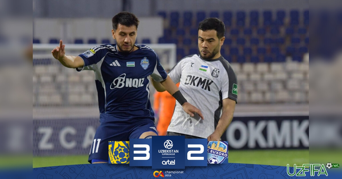 Superliga. Olmaliqqa qaytgan OKMK "Buxoro"ni mag'lub etdi- uzfifa.net.