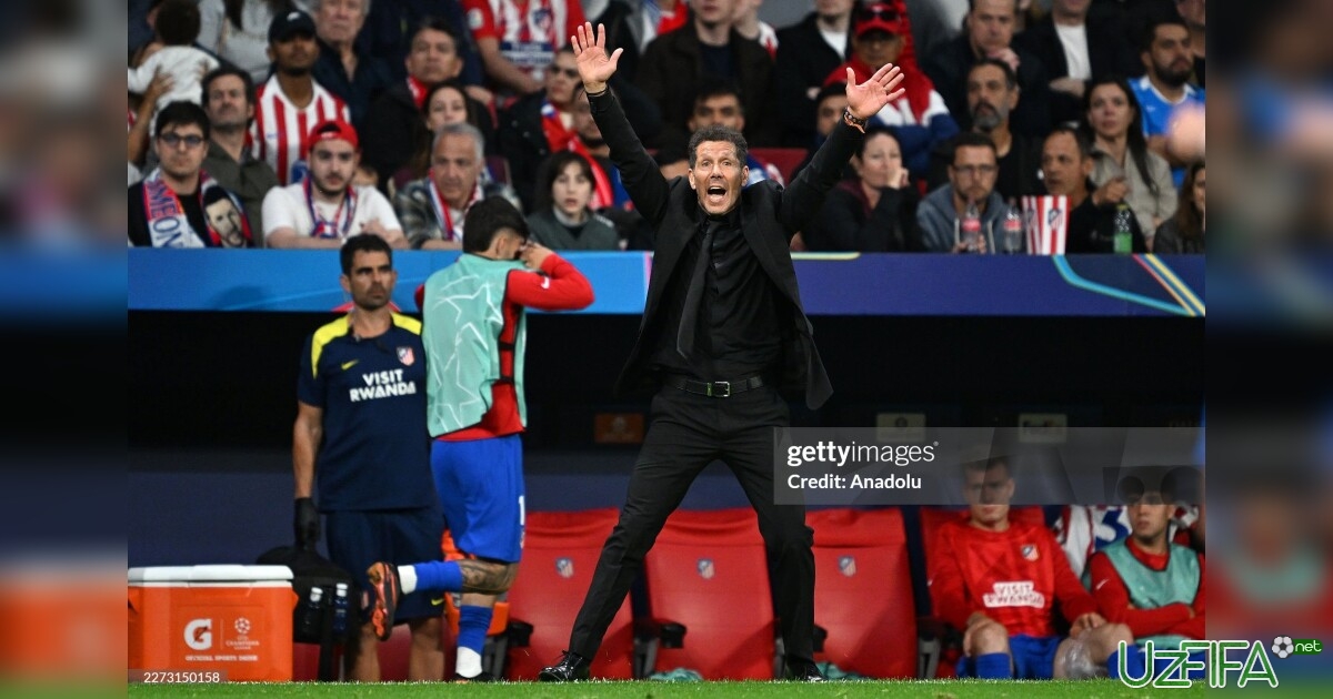 Simeone "Atletiko" darvozasiga penalti belgilanganidan norozi- uzfifa.net.