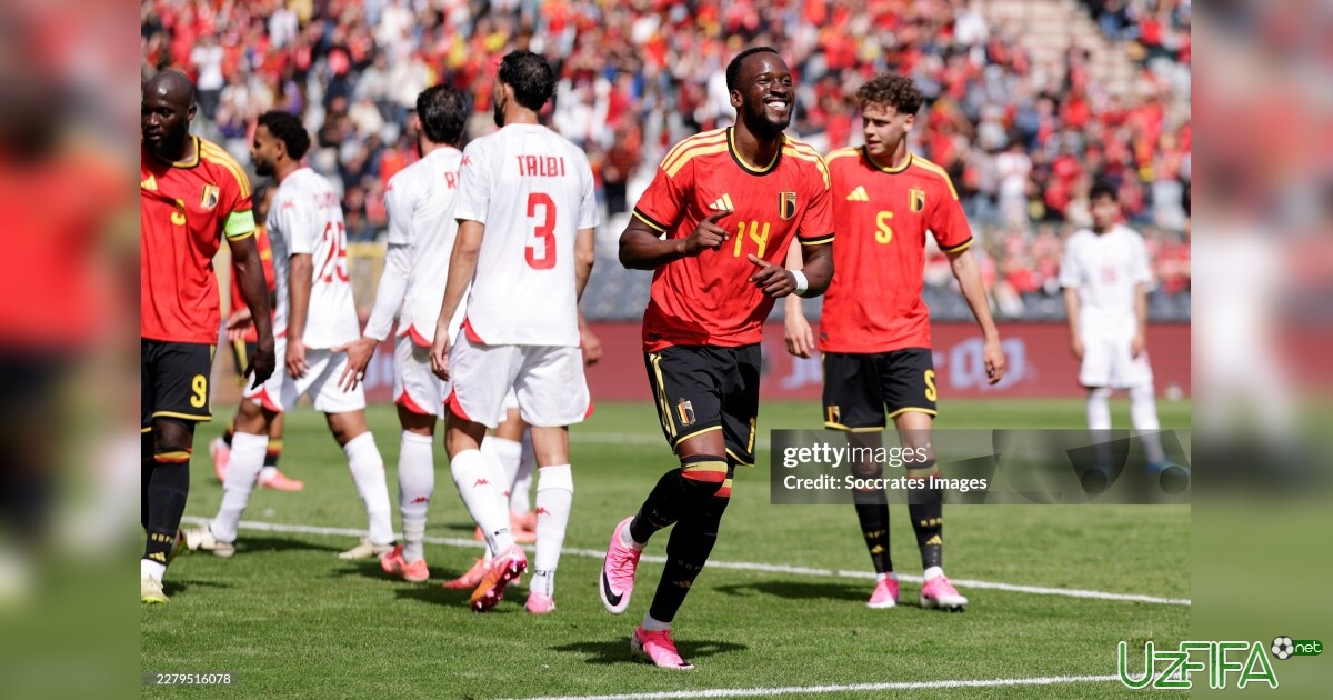 O'rtoqlik o'yini. Belgiya Tunisga javobsiz 5 ta gol urdi- uzfifa.net.