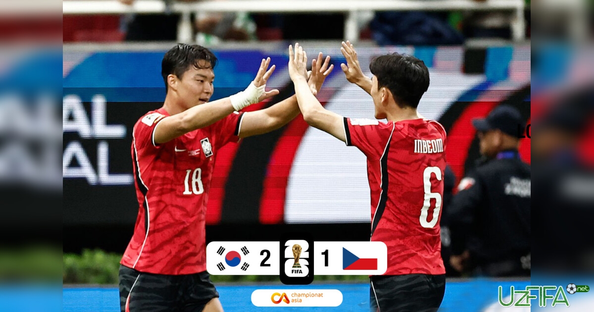 JCH-2026. Koreya Respublikasi kambek evaziga Chexiyadan ustun keldi!- uzfifa.net.