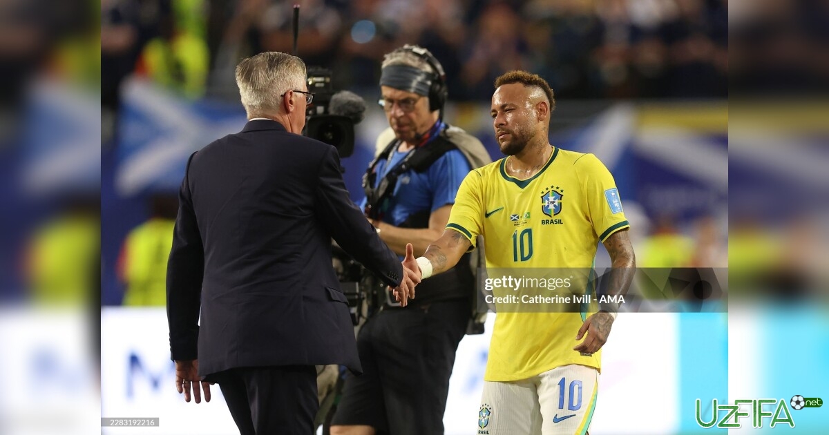 Anchelotti Neymarning JCH-2026 dagi debyutiga munosabat bildirdi- uzfifa.net.