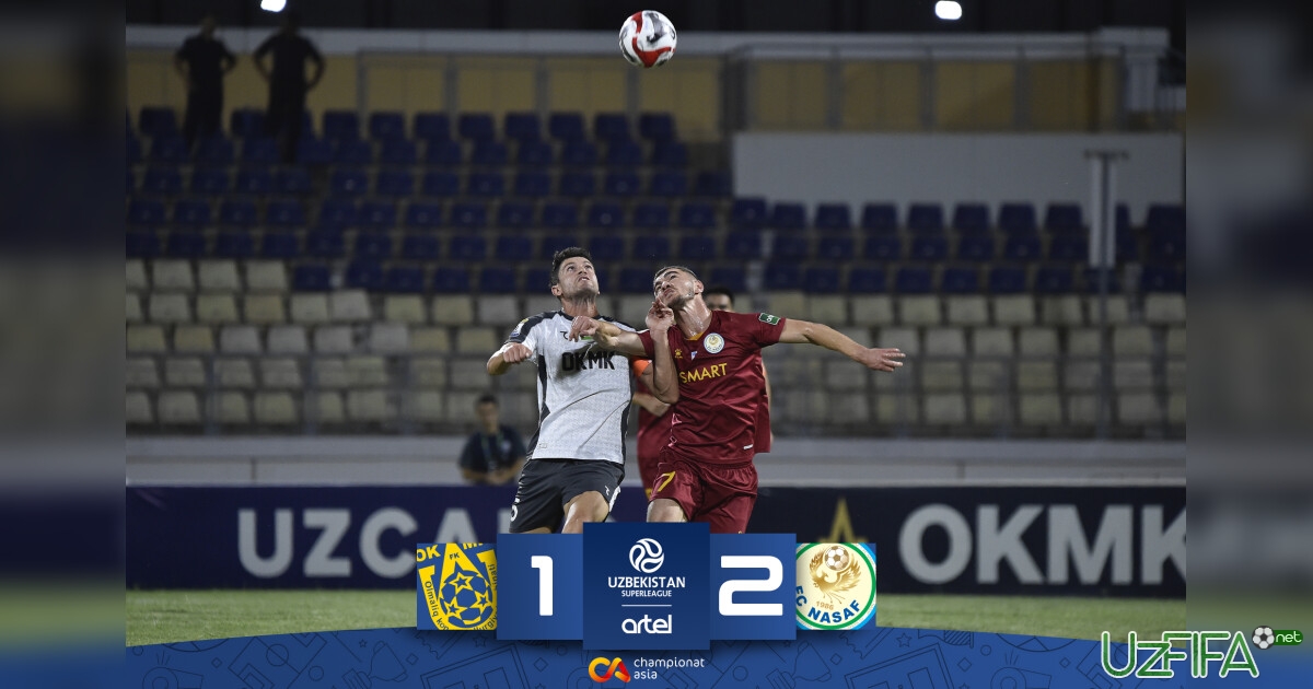 Superliga. "Nasaf" Olmaliqda g'olib, OKMKning 9 o'yinlik mag'lubiyatsiz seriyasi yakunlandi- uzfifa.net.