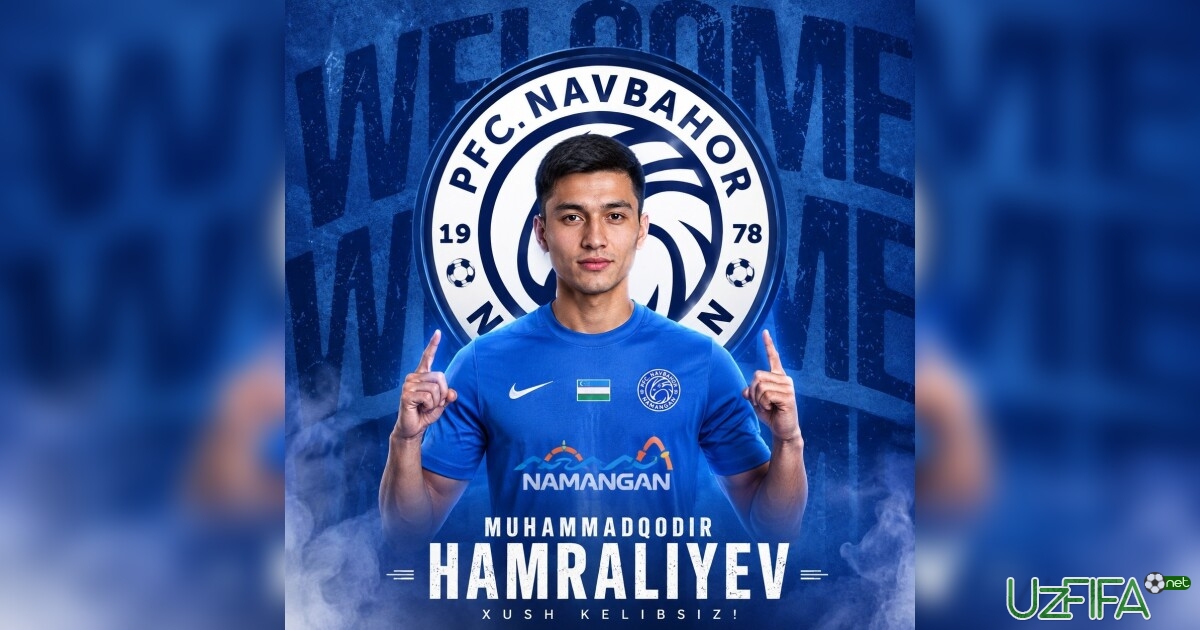 Muhammadqodir Hamraliev - "Navbahor" futbolchisi- uzfifa.net.