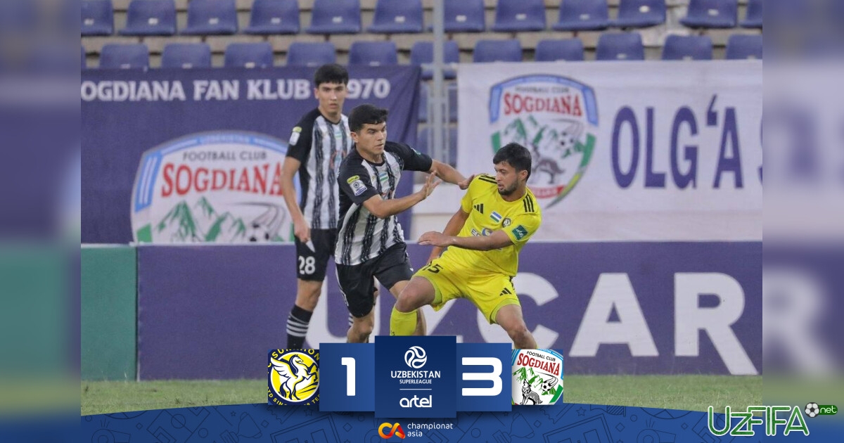 Superliga. “So'g'diyona” Olmaliqda "Surxon"ni irodali tarzda mag'lub etdi- uzfifa.net.