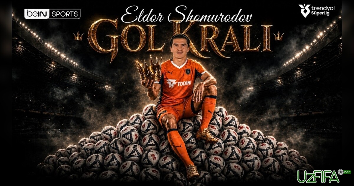 Turkiya to'purari. Eldor Shomurodovning 2025/26 mavsum Turkiya Superligasidagi barcha gollari- uzfifa.net.