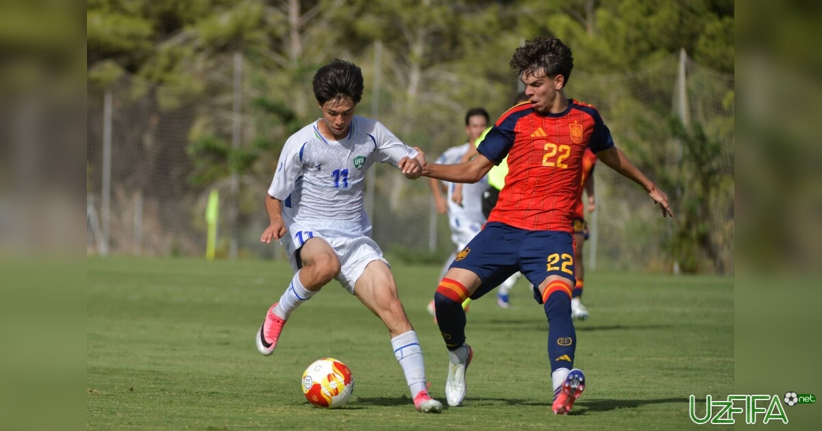 O'zbekiston U-17 terma jamoasi Ispaniyaga yirik hisobda imkoniyatni boy berdi- uzfifa.net.