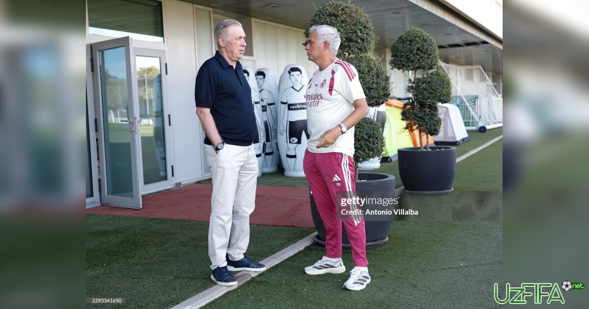 Anchelotti: "Mourinyuning jamoasi haqiqatan ham juda yaxshi holatda"- uzfifa.net.