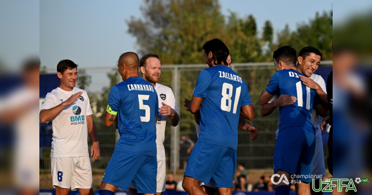 O'zbek va jahon futboli afsonalari o'rtasidagi bahsdan GALEREYA- uzfifa.net.