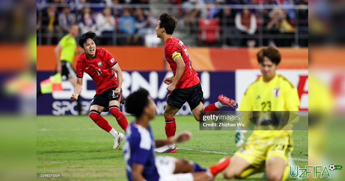 Janubiy Koreya U-23 Osiyo o'yinlari finalida Yaponiyani mag'lub etib, oltin medalga ega chiqdi- uzfifa.net.