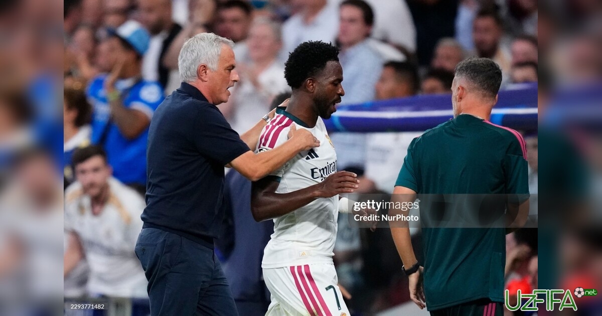 Mourinyu futbolchini ruhlantirish uchun La Liga o'yinida Vinisiusning zaxirada qoldiradi- uzfifa.net.