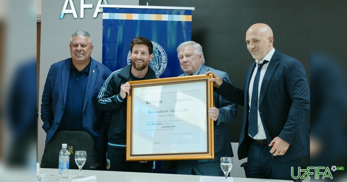 Messi Buenos-Ayres universitetining faxriy doktori unvonini oldi- uzfifa.net.