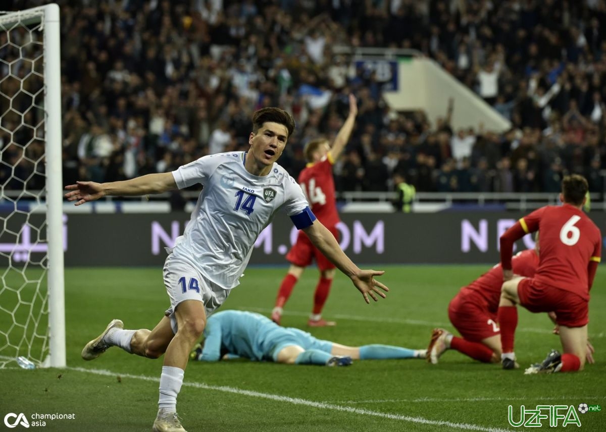 Video JCH-2026 saralashi. O'zbekiston - Qirg'iziston 1:0 - uzfifa.net.