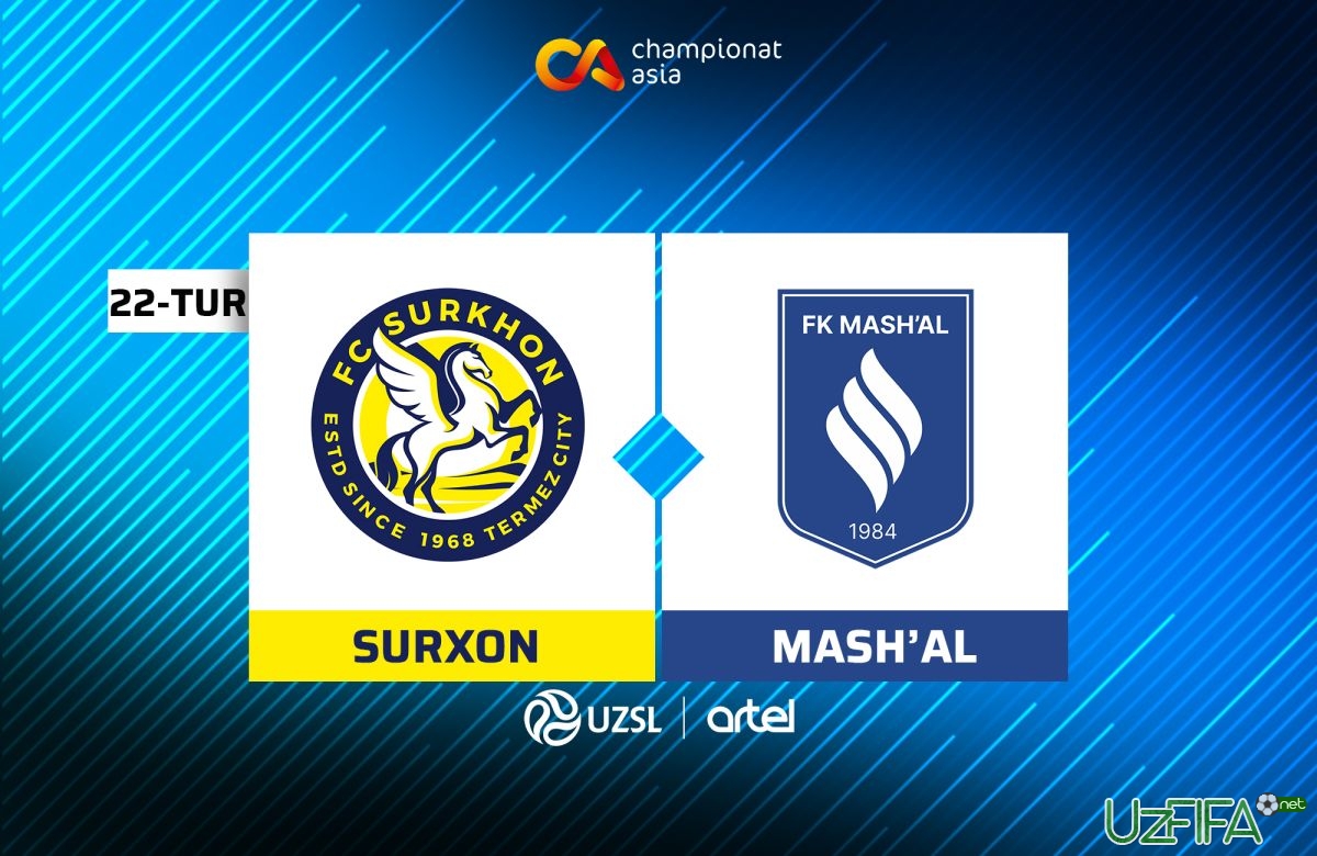 Live Superliga. "Surxon" - "Mashal" (matnli translyaciya) - uzfifa.net.