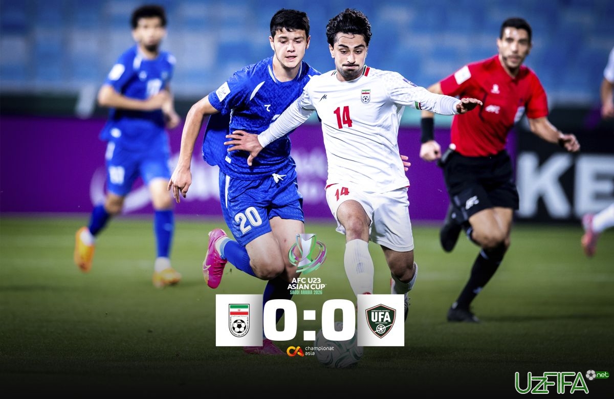                           U-23 Osiyo Kubogi. Eron bilan durang o'ynadik. Guruhdan chiqish masalasi oxirgi turga qoldi		- uzfifa.net.